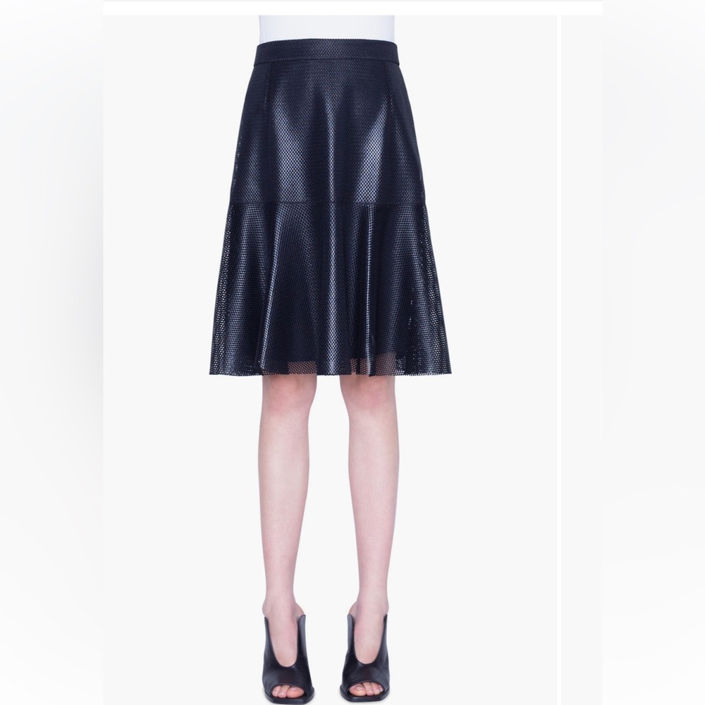 NWOT Akris Punto lacquered lace A line skirt size 10